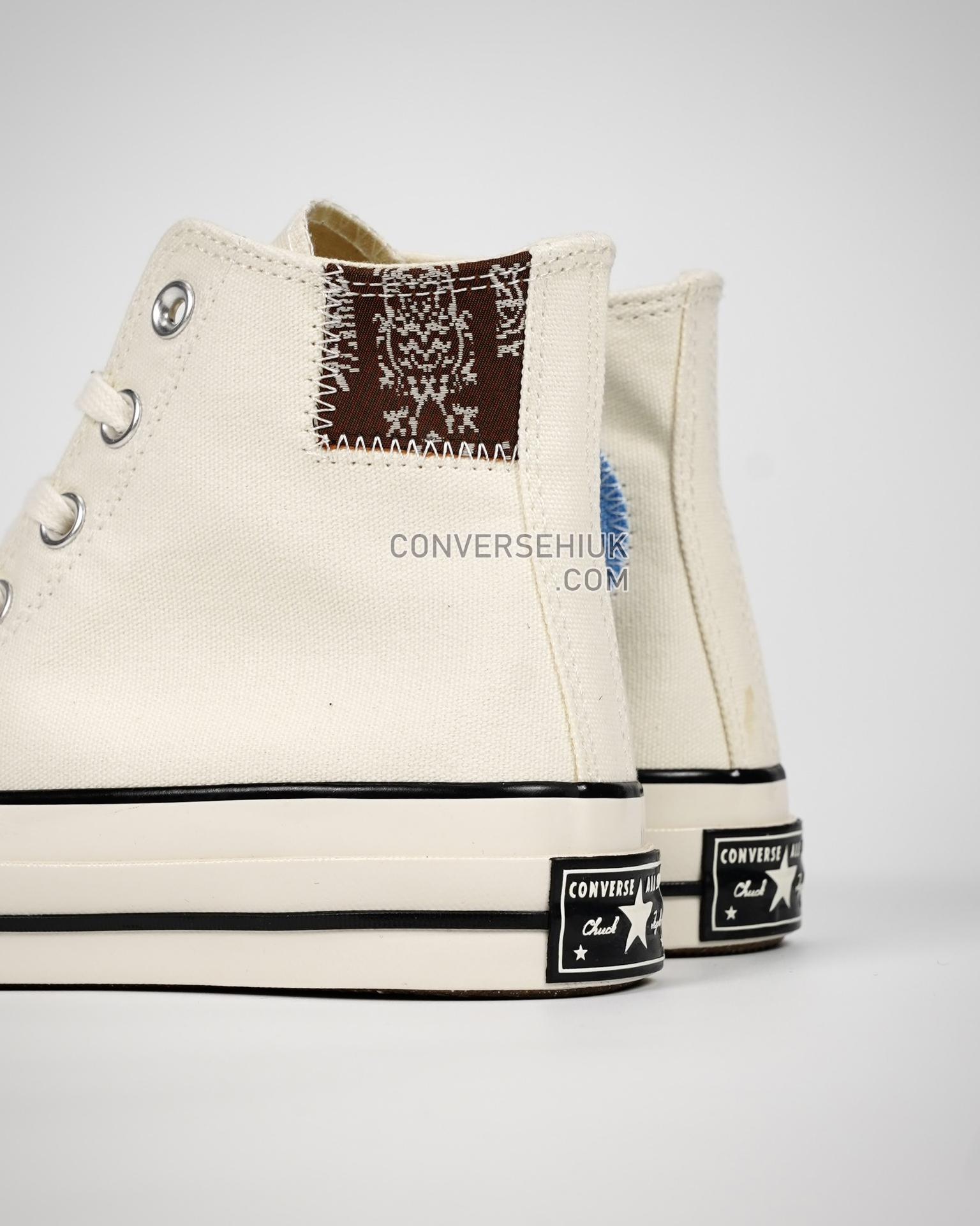 Converse Chuck 70 High Crafted Ollie Patch Egret/Light Blue/Tawny Owl A04500C Shoes