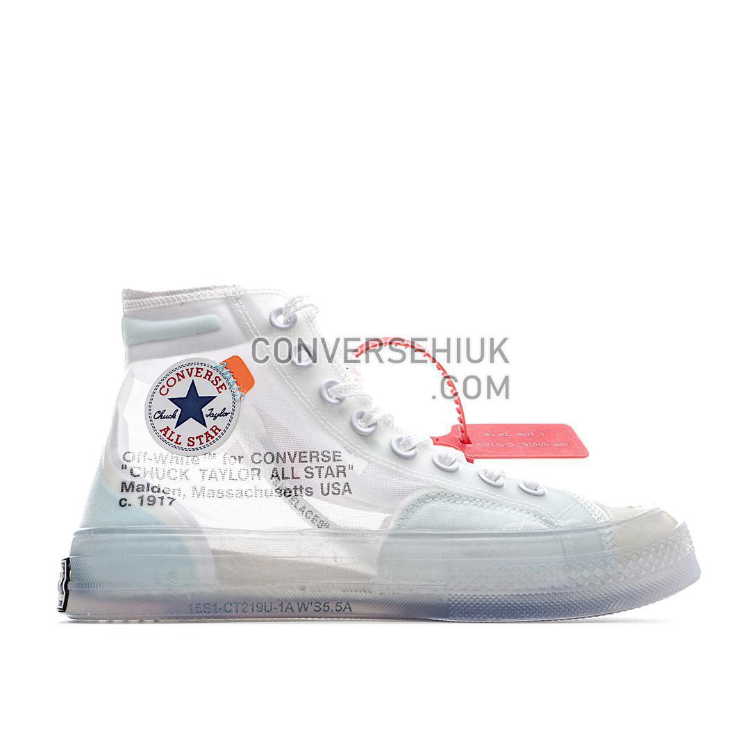 Off-White x Converse Chuck Taylor All-Star 70 High The Ten White/Cone-Ice Blue 162204C Shoes