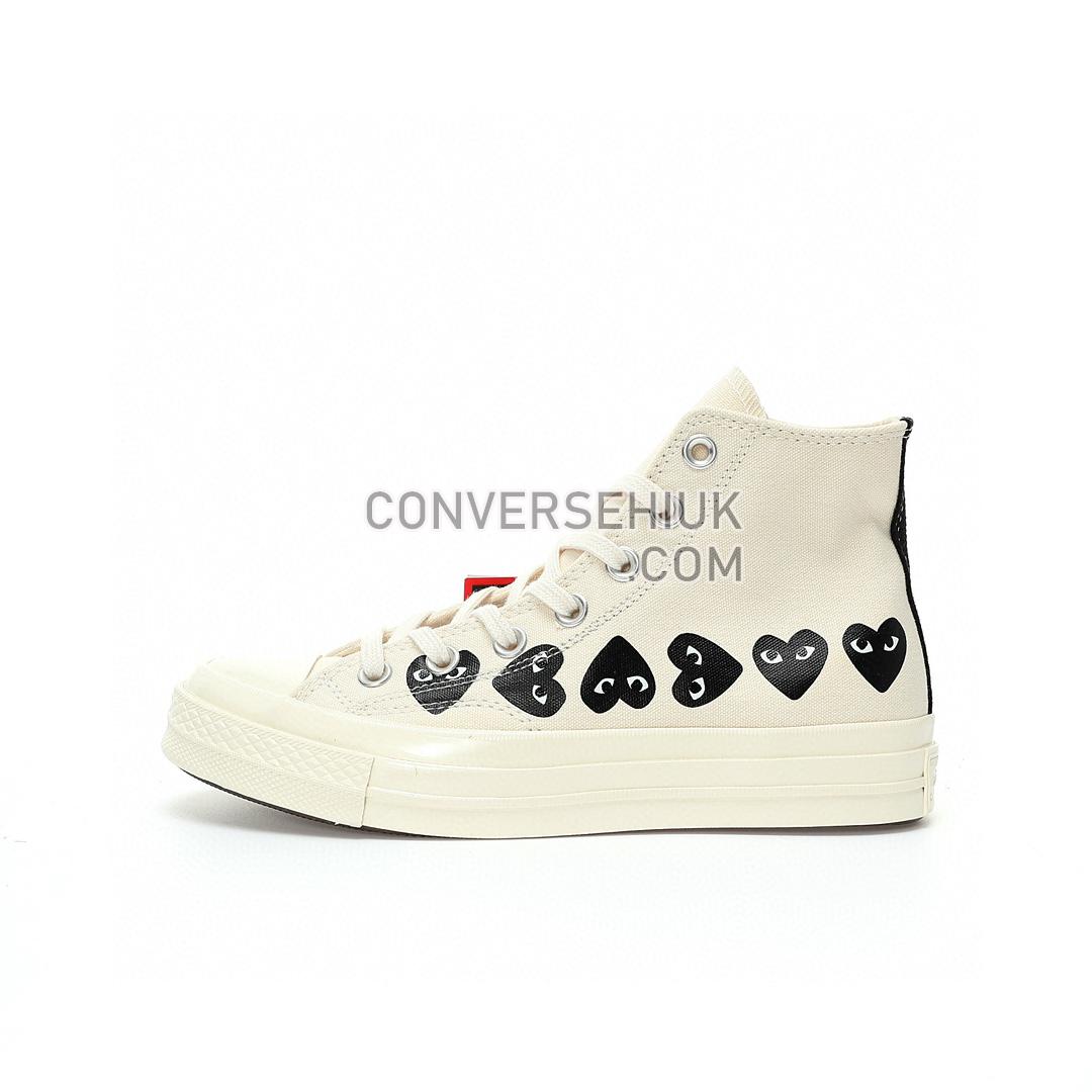 Converse x Comme des Garçons PLAY Chuck 70 Multi Heart High Top Milk/Black/Egret A08148C Shoes