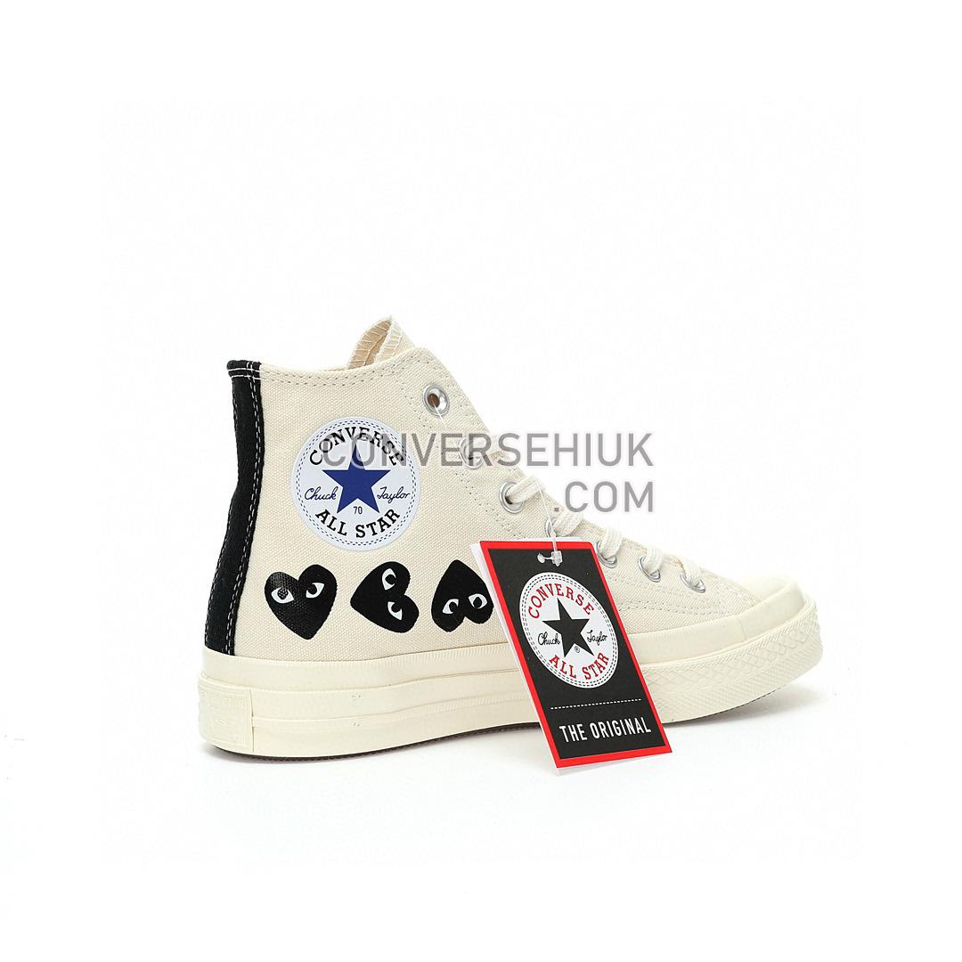 Converse x Comme des Garçons PLAY Chuck 70 Multi Heart High Top Milk/Black/Egret A08148C Shoes