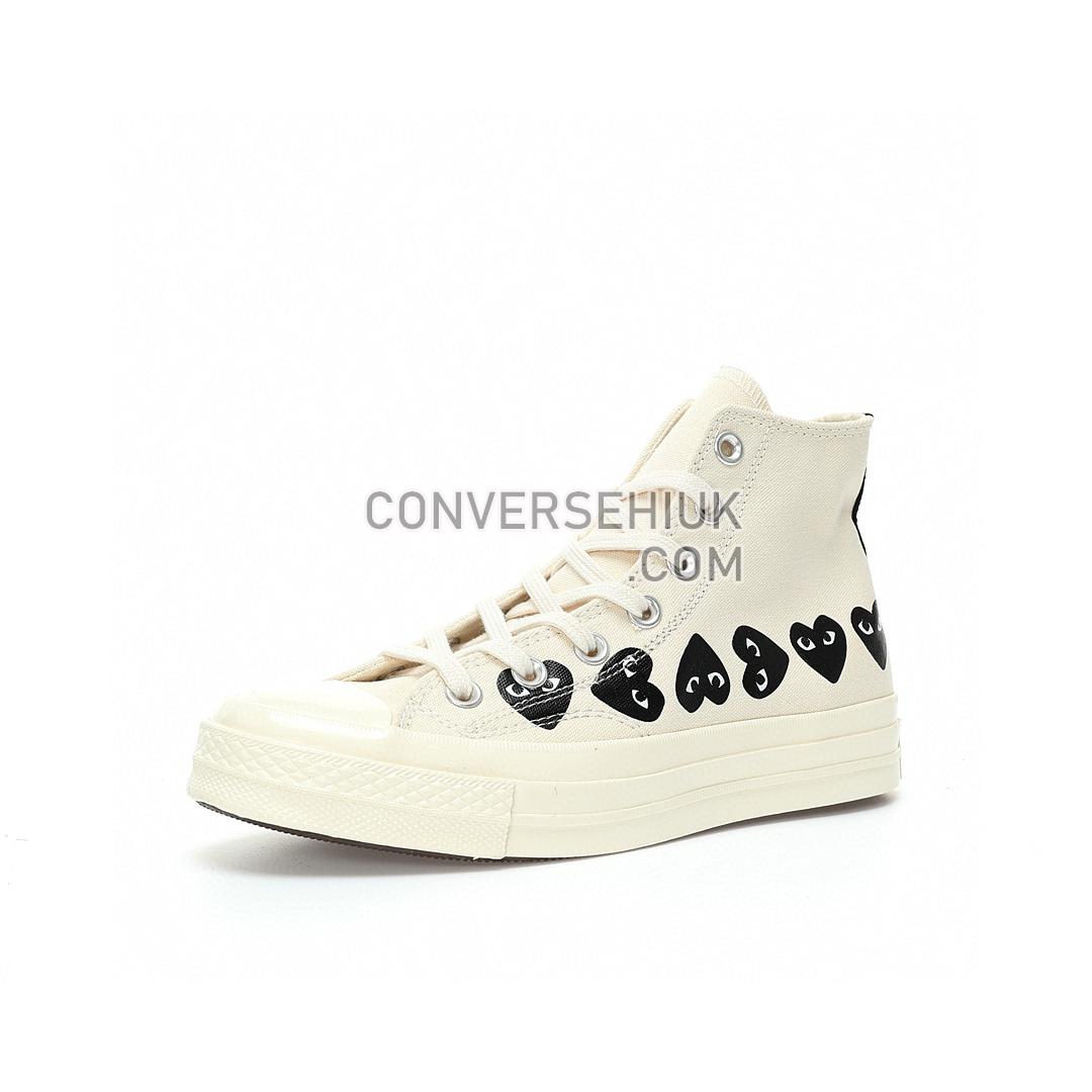 Converse x Comme des Garçons PLAY Chuck 70 Multi Heart High Top Milk/Black/Egret A08148C Shoes