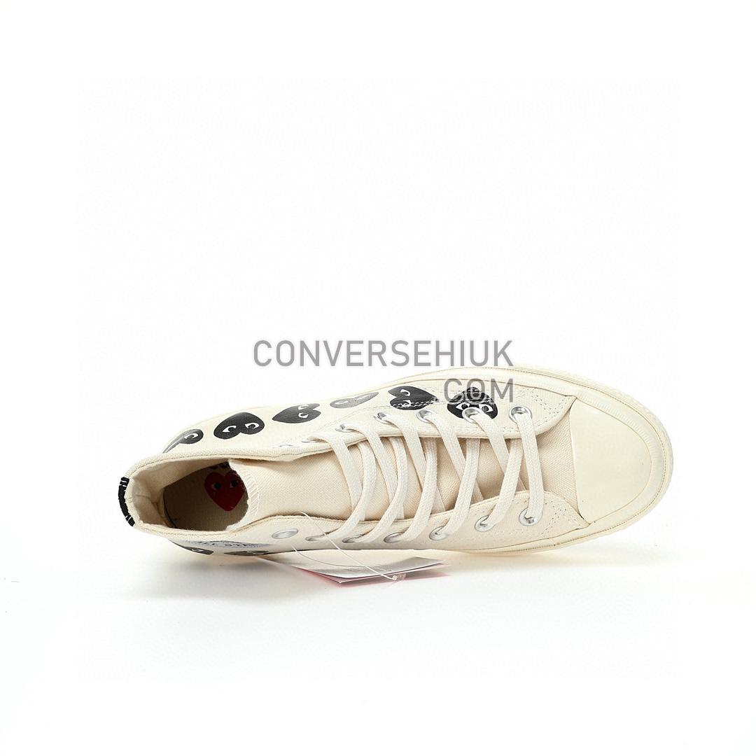 Converse x Comme des Garçons PLAY Chuck 70 Multi Heart High Top Milk/Black/Egret A08148C Shoes