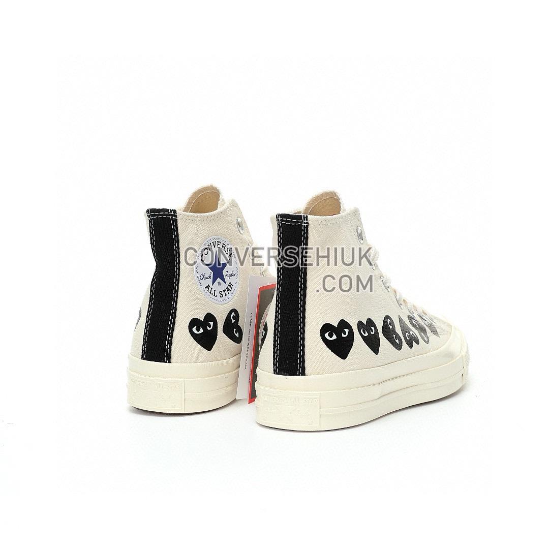 Converse x Comme des Garçons PLAY Chuck 70 Multi Heart High Top Milk/Black/Egret A08148C Shoes