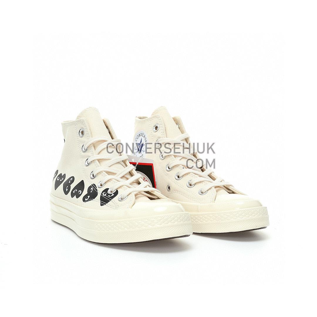 Converse x Comme des Garçons PLAY Chuck 70 Multi Heart High Top Milk/Black/Egret A08148C Shoes