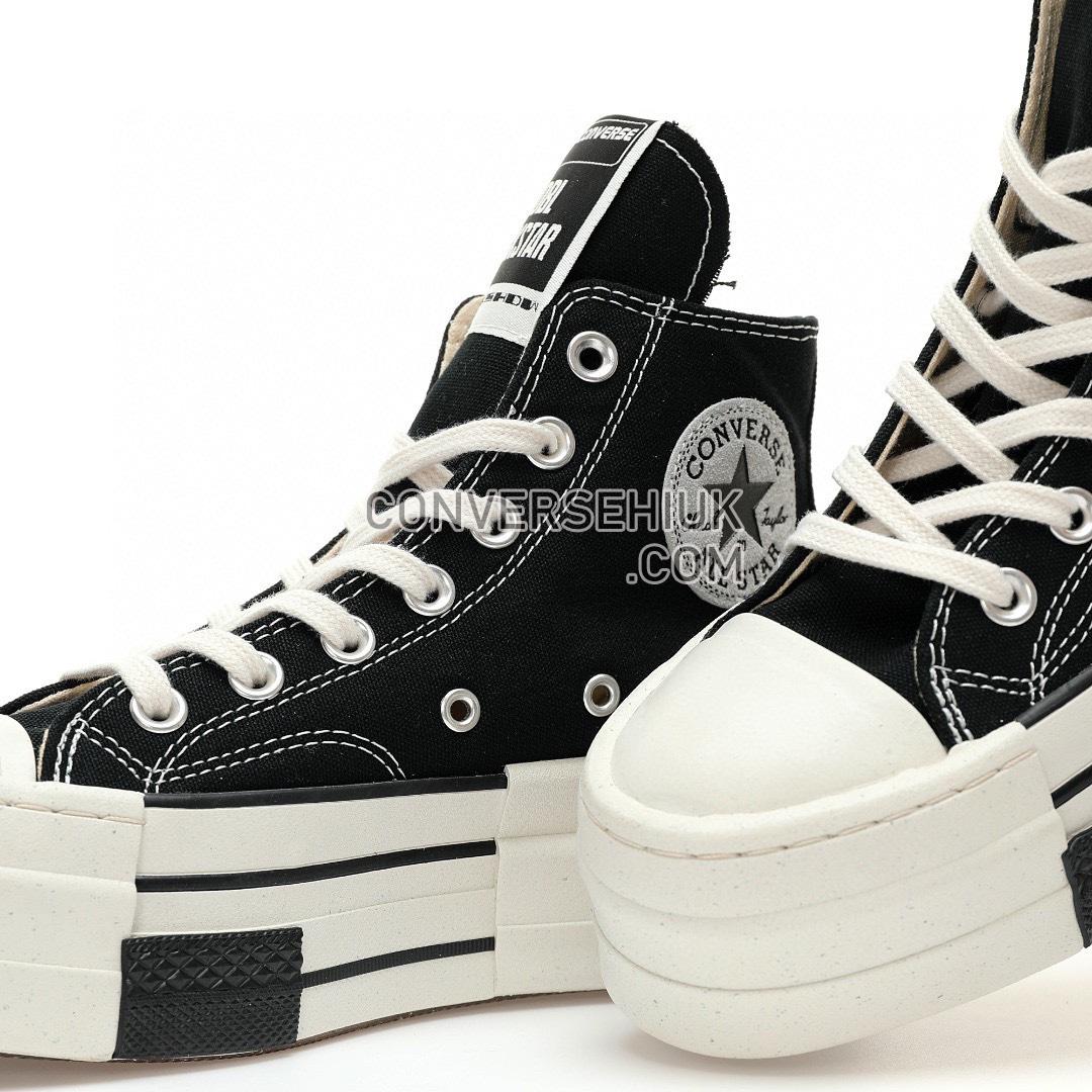 Rick Owens x Converse DRKSHDW DBL DRKSTAR Chuck Taylor All Star 70 High Black/Egret/White A04954C Shoes