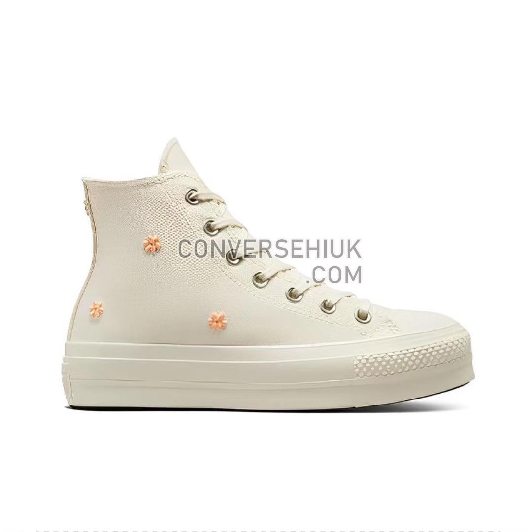 Converse Chuck Taylor All Star Lift Non-Slip Wear-Resistant High-Top Beige/Cream A05972C Shoes