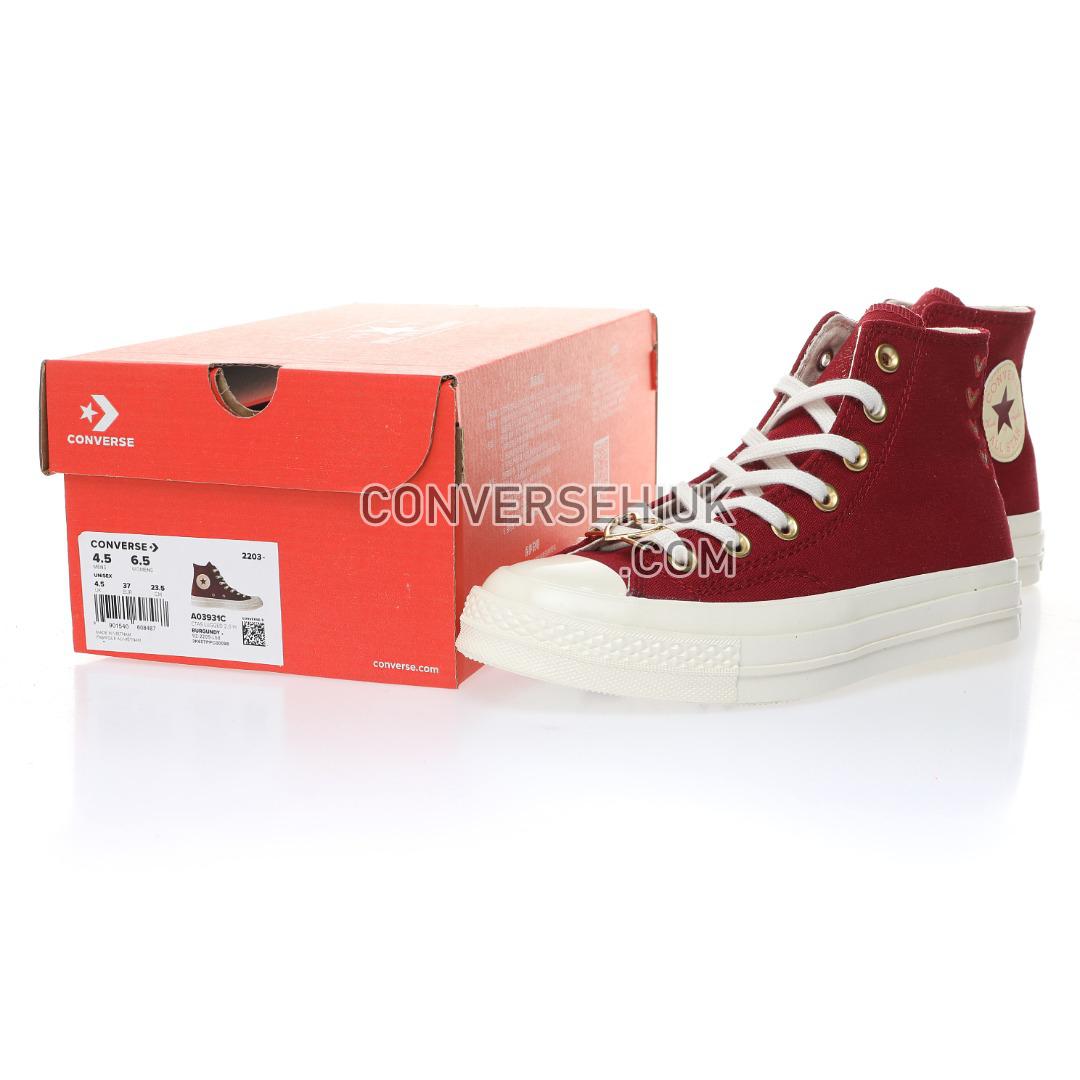 Converse Chuck 70 High Valentines Day Back Alley Brick/Moms Potato Salad/Pink Flamingo A03931C Shoes