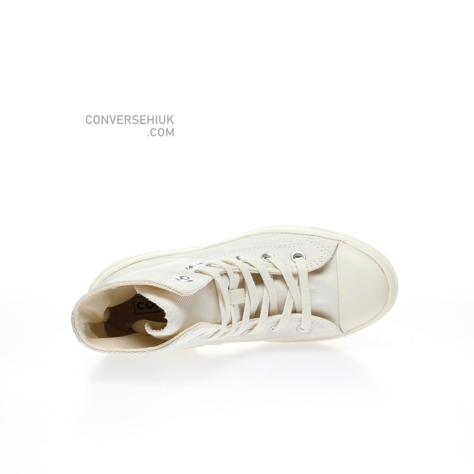 Converse Chuck 70 High De Luxe Heel Egret/White A05348C Shoes