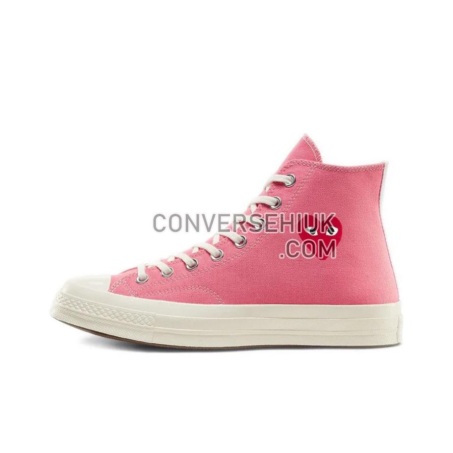 Comme des Garcons PLAY x Converse Chuck 70 High Bright Pink/White 168301C Shoes