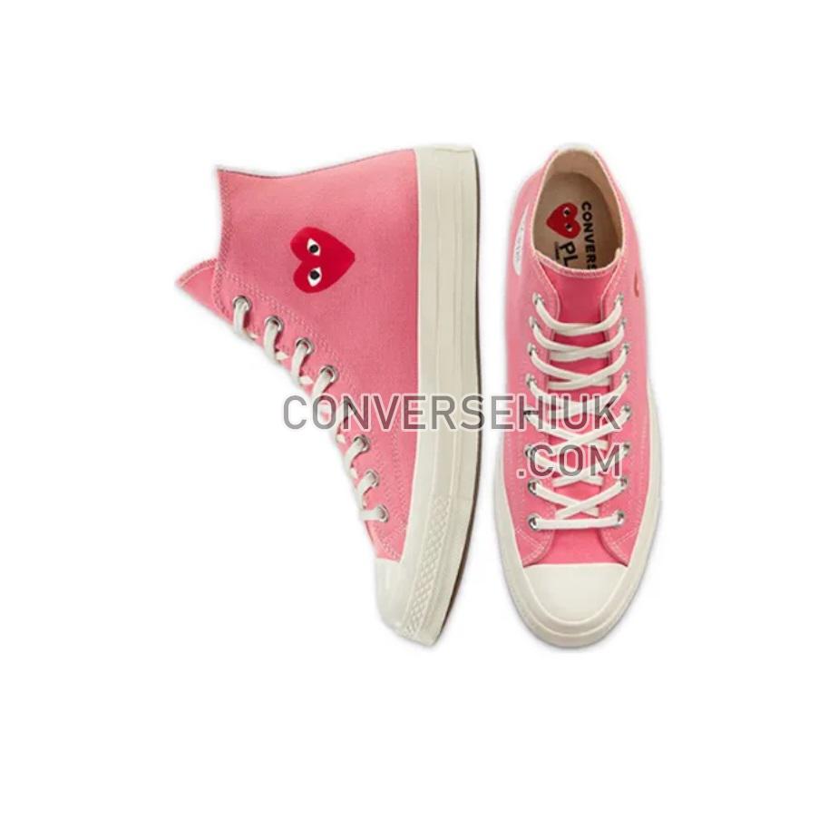 Comme des Garcons PLAY x Converse Chuck 70 High Bright Pink/White 168301C Shoes