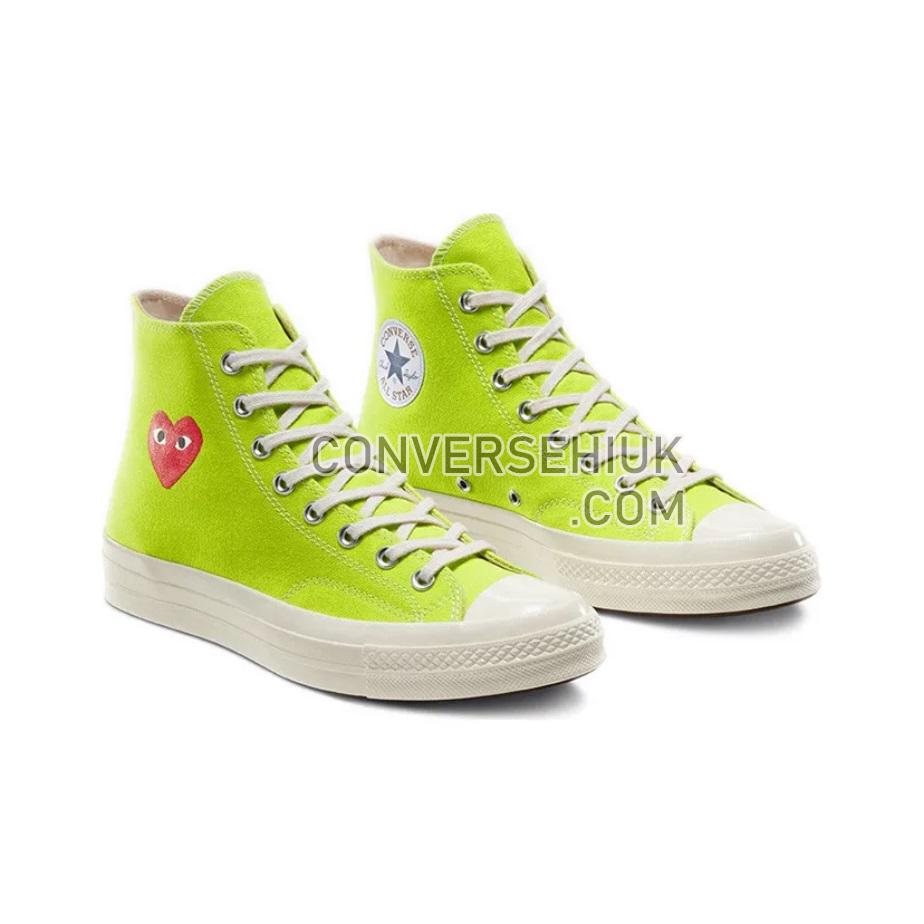 Comme des Garcons PLAY x Converse Chuck Taylor All-Star 70 High Bright Green/White 168299C Shoes