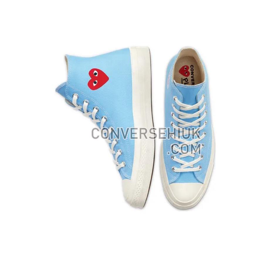 Comme des Garcons PLAY x Converse Chuck Taylor All-Star 70 High Bright Blue/White 168300C Shoes