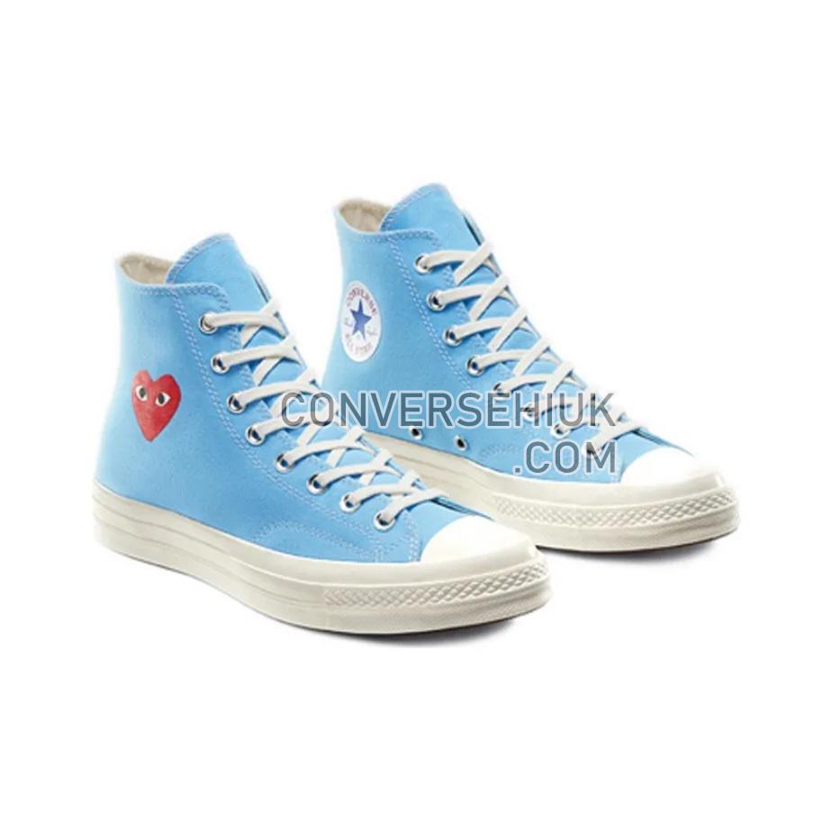 Comme des Garcons PLAY x Converse Chuck Taylor All-Star 70 High Bright Blue/White 168300C Shoes