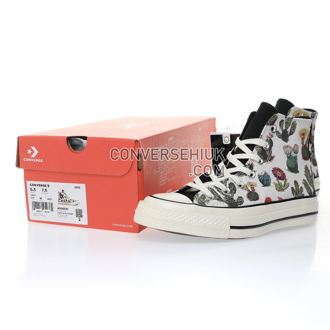 Converse Chuck 70 Succulent Print High Top Egret/Black/Egret A00653C Shoes