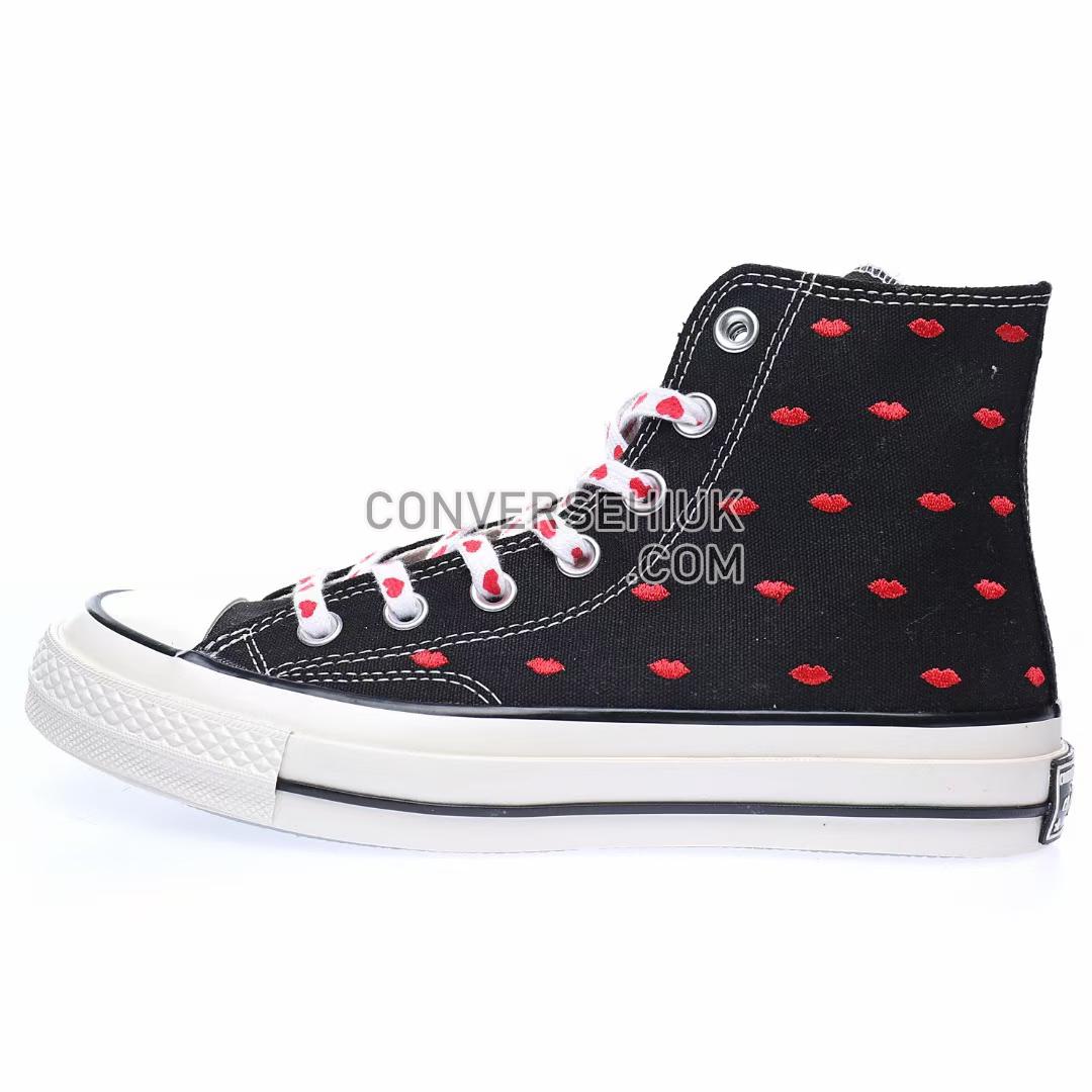 Converse Chuck Taylor All Star 70 Hi Embroidered Lips Black/University Red/Egret A01600C Shoes