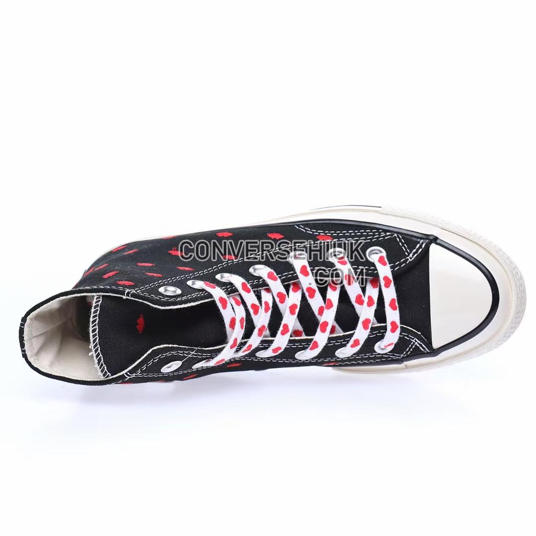 Converse Chuck Taylor All Star 70 Hi Embroidered Lips Black/University Red/Egret A01600C Shoes