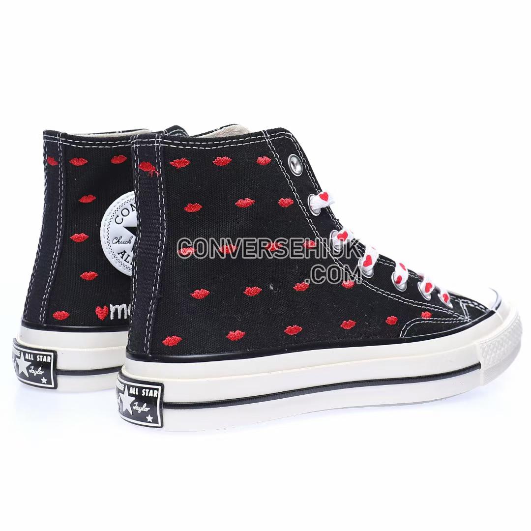 Converse Chuck Taylor All Star 70 Hi Embroidered Lips Black/University Red/Egret A01600C Shoes