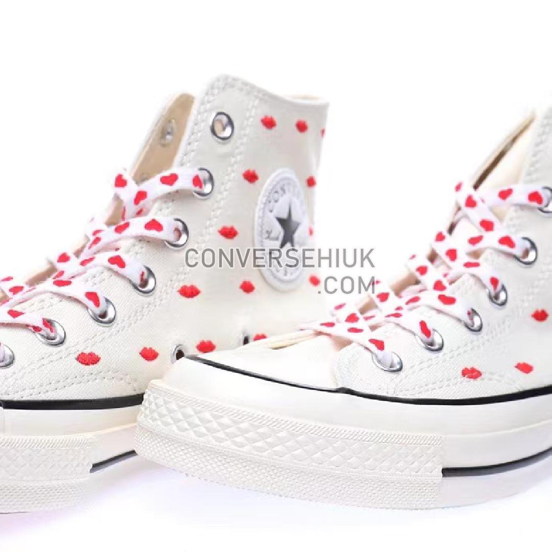 Converse Chuck Taylor All Star 70 Hi Embroidered Lips Vintage White/University Red A01601C Shoes