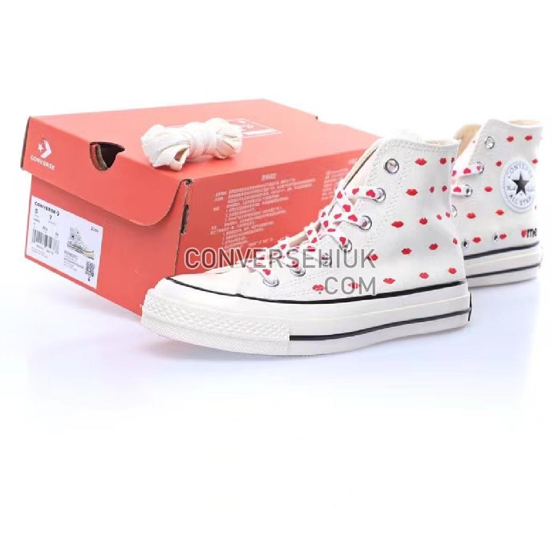 Converse Chuck Taylor All Star 70 Hi Embroidered Lips Vintage White/University Red A01601C Shoes