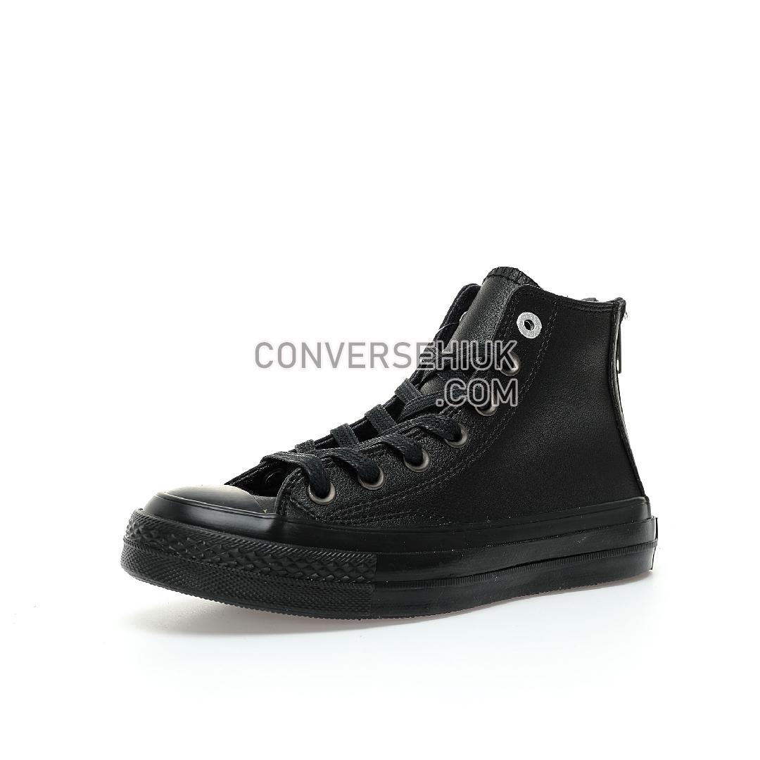 Converse Chuck 70 Back Zip Leather High Top Triple Black/Black A08159C Shoes