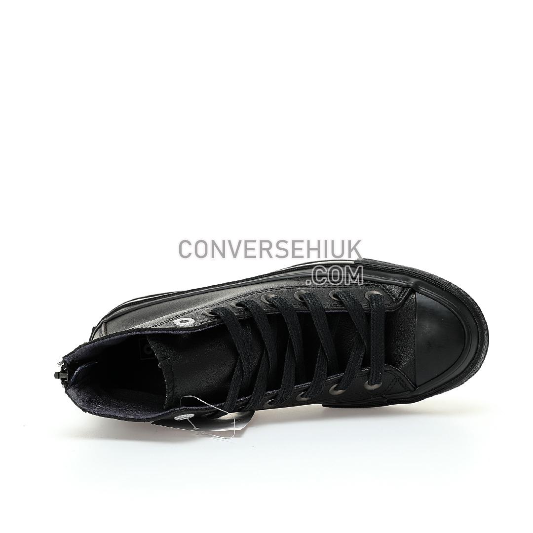 Converse Chuck 70 Back Zip Leather High Top Triple Black/Black A08159C Shoes