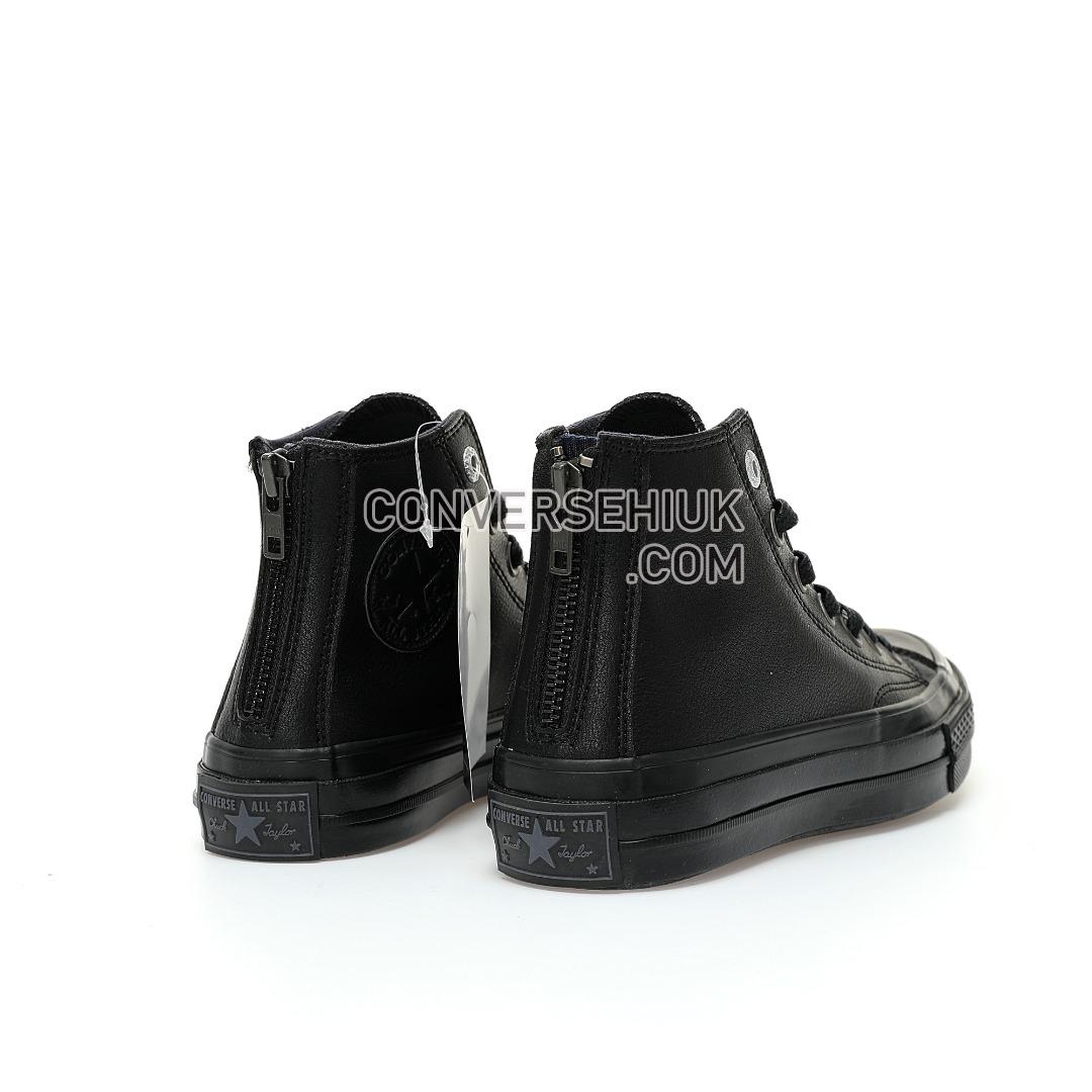 Converse Chuck 70 Back Zip Leather High Top Triple Black/Black A08159C Shoes