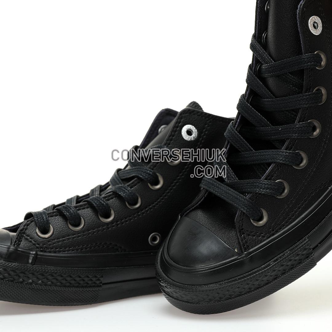 Converse Chuck 70 Back Zip Leather High Top Triple Black/Black A08159C Shoes