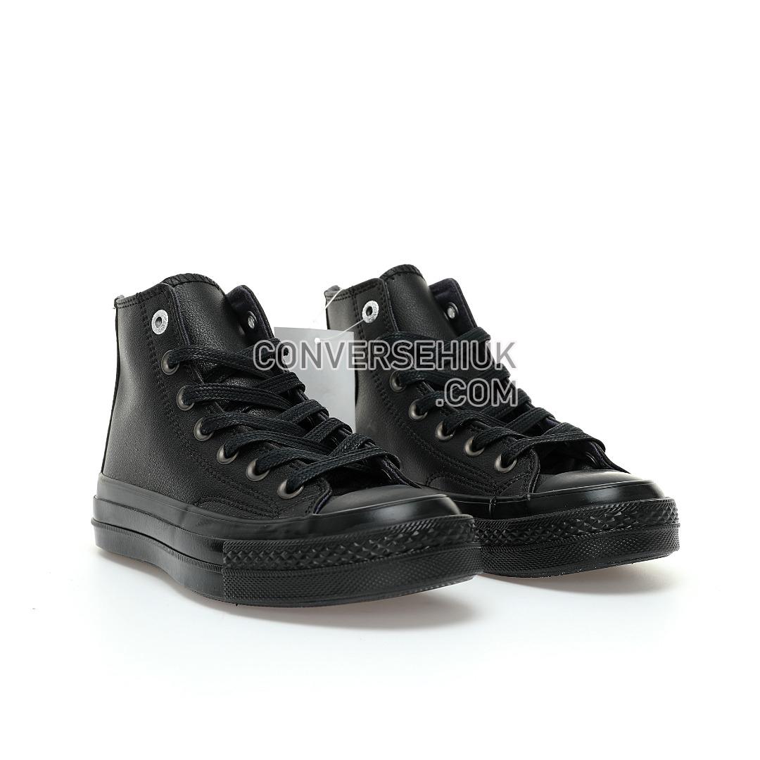 Converse Chuck 70 Back Zip Leather High Top Triple Black/Black A08159C Shoes