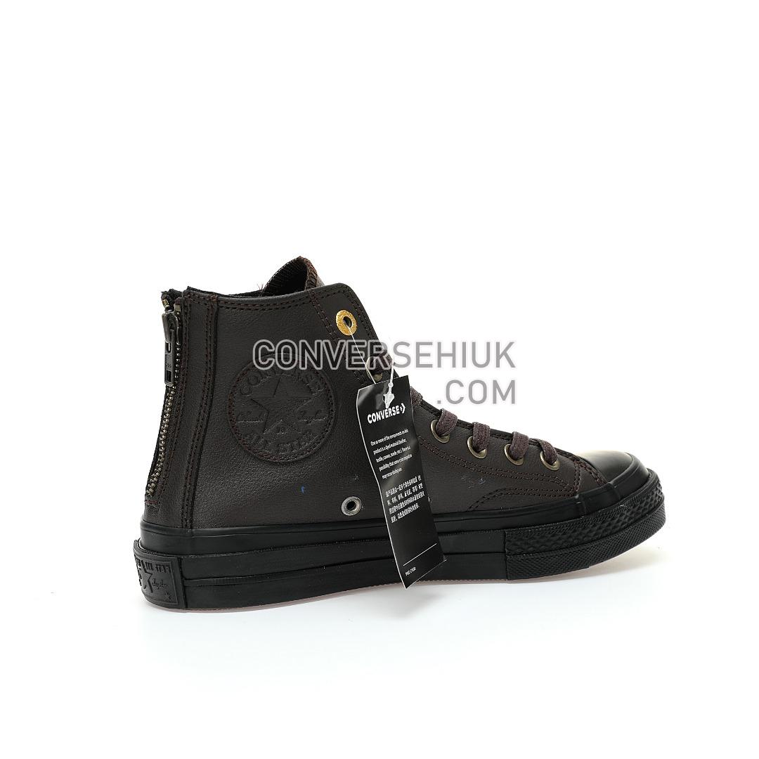 Converse Chuck 70 Leather Zipper High Top Velvet Brown/Dark Brown A02110C Shoes