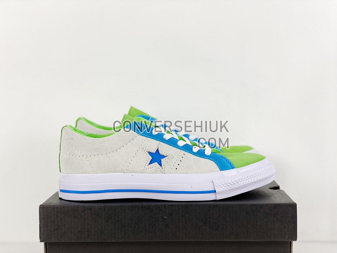 Converse One Star Pro White/Bold Turf/Kinetic Blue 171933C Shoes