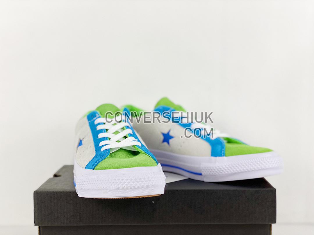 Converse One Star Pro White/Bold Turf/Kinetic Blue 171933C Shoes