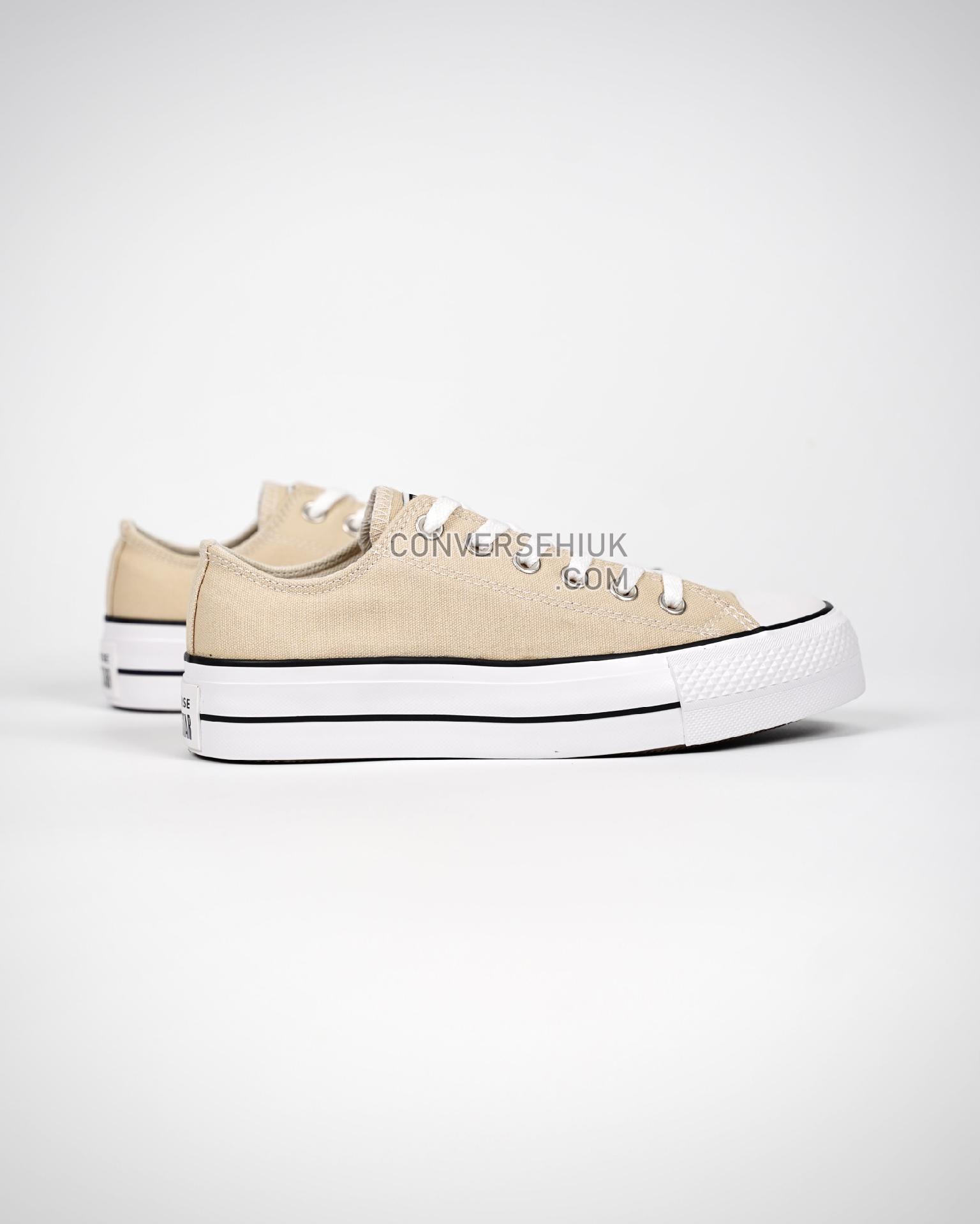 Converse Chuck Taylor All Star Lift Platform Canvas Low Oat Milk/Brown A03542C Shoes