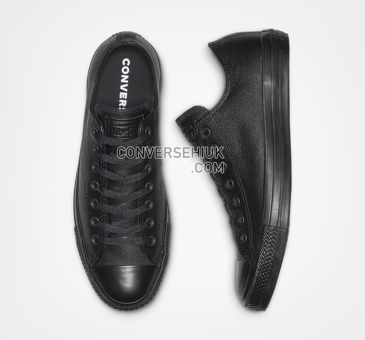 Converse Chuck Taylor All Star Leather Low Top Black Mono 135253C Shoes