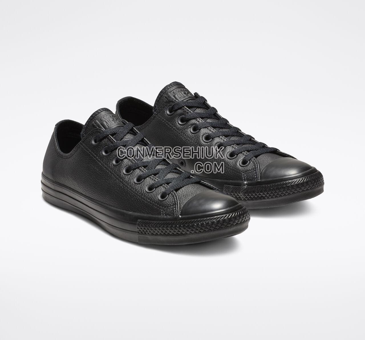 Converse Chuck Taylor All Star Leather Low Top Black Mono 135253C Shoes