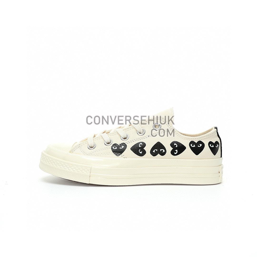 Converse x Comme des Garcons PLAY Chuck 70 Multi Heart Milk/Black/Egret A08150C Shoes