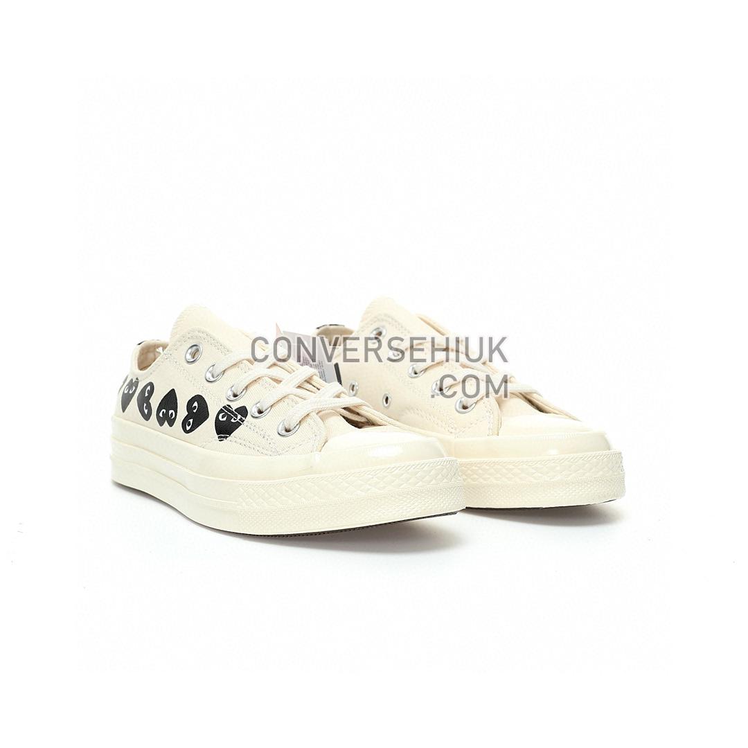 Converse x Comme des Garcons PLAY Chuck 70 Multi Heart Milk/Black/Egret A08150C Shoes