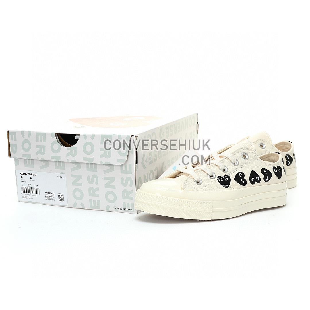 Converse x Comme des Garcons PLAY Chuck 70 Multi Heart Milk/Black/Egret A08150C Shoes