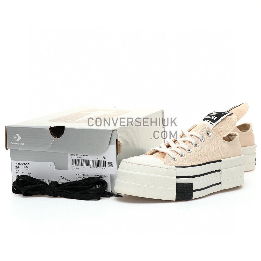 Converse x Rick Owens DRKSHDW DBL DRKSTAR Chuck 70 Low Natural Ivory/Black/Egret A04955C Shoes