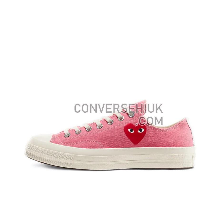 Converse x Comme des Garcons PLAY Chuck Taylor All-Star 70 Low Bright Pink/White 168304C Shoes