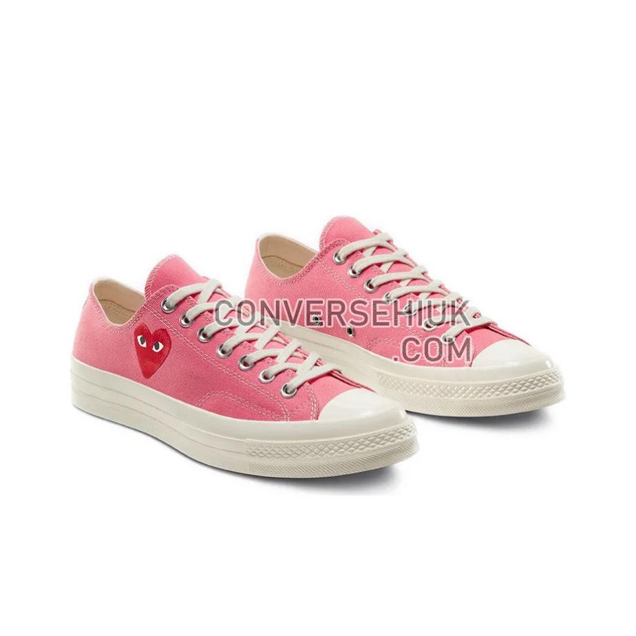 Converse x Comme des Garcons PLAY Chuck Taylor All-Star 70 Low Bright Pink/White 168304C Shoes