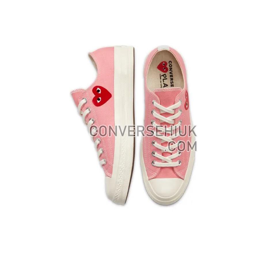 Converse x Comme des Garcons PLAY Chuck Taylor All-Star 70 Low Bright Pink/White 168304C Shoes