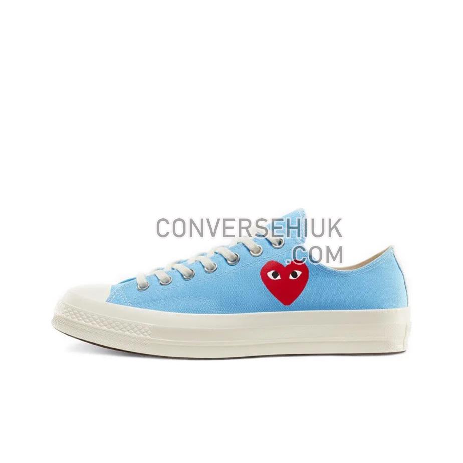 Converse x Comme des Garcons PLAY Chuck Taylor All-Star 70 Low Bright Blue/White 168303C Shoes