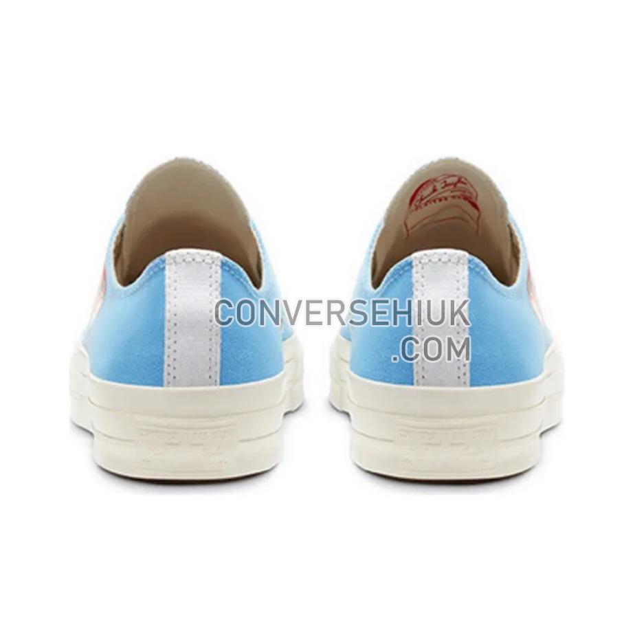 Converse x Comme des Garcons PLAY Chuck Taylor All-Star 70 Low Bright Blue/White 168303C Shoes