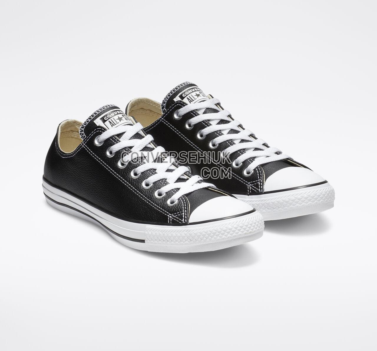 Converse Chuck Taylor All Star Leather Low Top Black 132174C Shoes