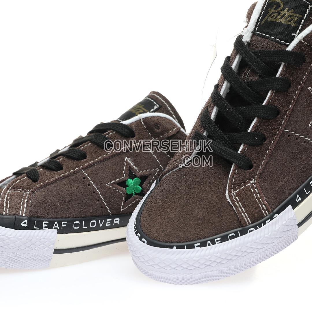 Converse x Patta Four-Leaf Clover One Star Pro Low Top Java/Burnt Olive/White A03174C Shoes