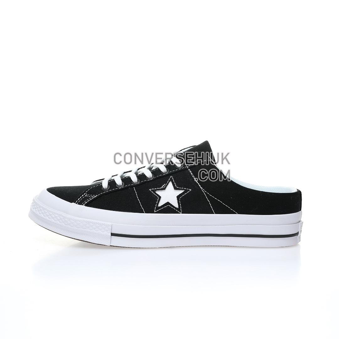 Converse One Star Mule Canvas Black/White 162066C-1 Shoes