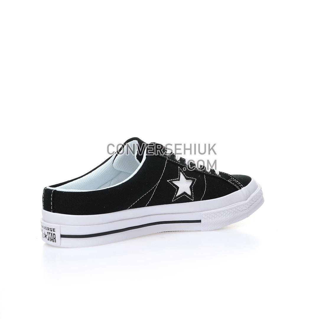 Converse One Star Mule Canvas Black/White 162066C-1 Shoes