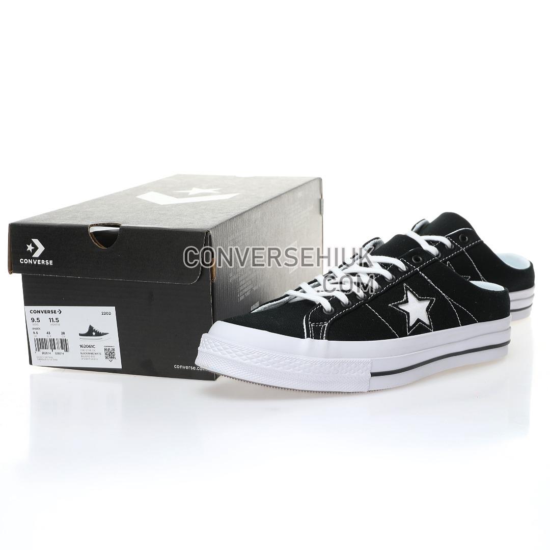 Converse One Star Mule Canvas Black/White 162066C-1 Shoes