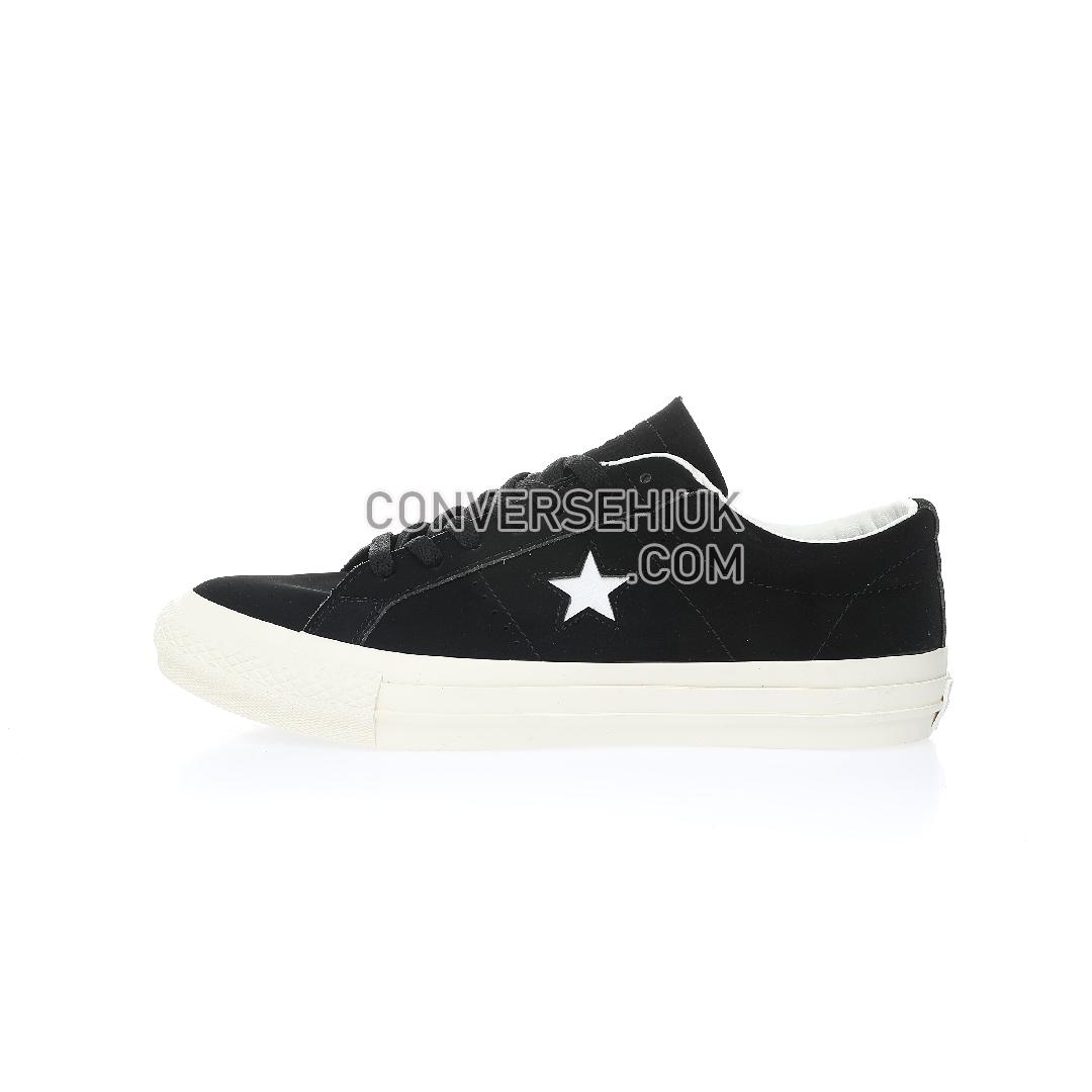 Converse One Star Low Comfortable and Versatile Black Black/White A03674C Shoes