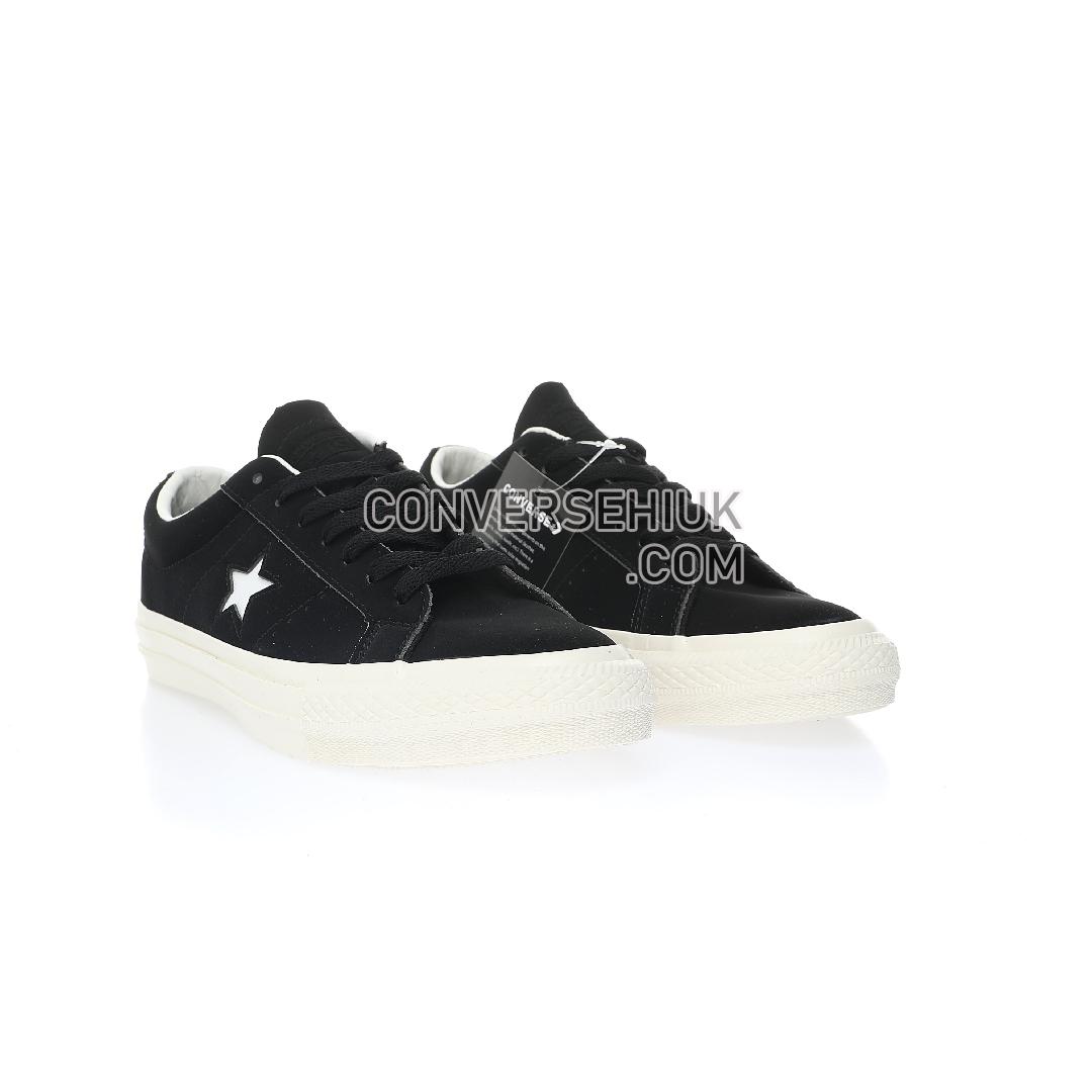 Converse One Star Low Comfortable and Versatile Black Black/White A03674C Shoes